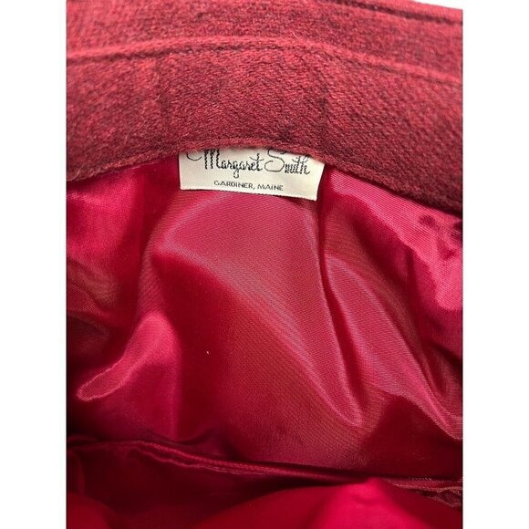 Vintage‎ Margaret Smith Red Wool Clutch Purse handbag - Picture 4 of 13